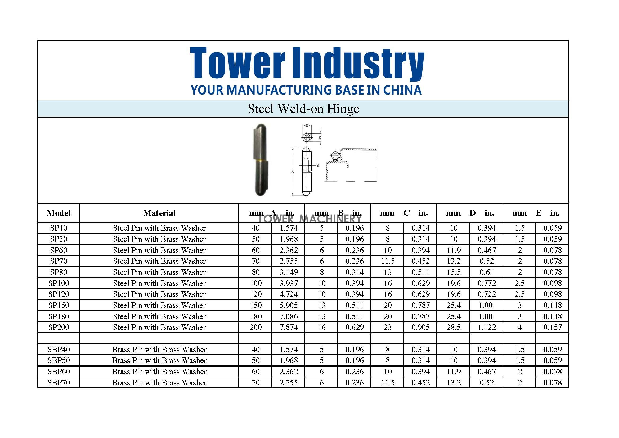 Stainless Steel Weld on hinge(图1)